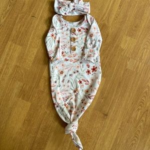 Caden Lane Knotted Baby Gown